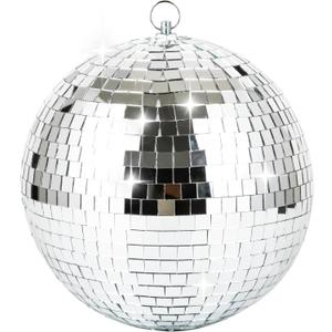 NuLink 8inch Disco Ball Decor Mirror Balls Hanging Disco for Party Decorations Wedding Home (Silver)
