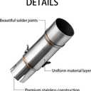 Motorcycle Exhaust Mid Pipe, Slip-On Muffler Adapter Connect Pipe Compatible with Kawasaki Ninja 400 Z400 (2018-2023), Ninja 500 Z500 (2024), Stainless Steel