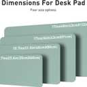 Aothia Leather Desk Pad Protector, Mouse Pad,Office Desk Mat, Non-Slip PU Leather Desk Blotter, Laptop Desk Pad, Waterproof Desk Writing Pad for Office and Home (36" x 17", Light Blue)