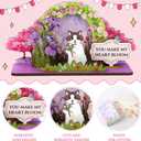 2 x Galentines Day Gift for Best Friend  Cute Floral Garden DIY Desk Decor, You Make My Heart Bloom Wooden Table Ornament, Easy-to-Assemble 3D Display, Friendship Gift for Her