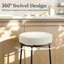 FREKEN Counter Height Bar Stools Set of 1, Swivel Upholstered Bar Chairs