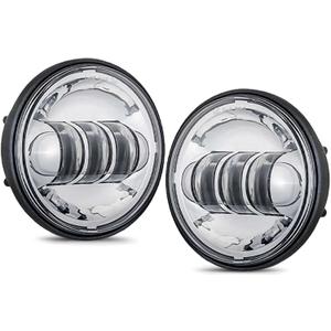 SKTYANTS 4.5 Inch LED Motorcycle fog Lights 30W Fog Lamp LED Motorcycles Passing Auxiliary Lamp Driving Light Compatible with Softail Electra Glide(Chrome)