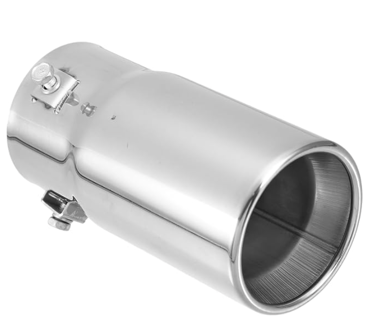 Motoforti Universal Muffler Exhaust Car Exhaust Muffler Tip Tailpipe, 2.75 Inch Inlet 3 Inch Outlet, Exhaust Pipe, Stainless Steel, Silver Tone, 1 Pcs