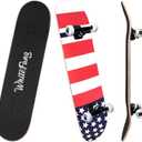 WhiteFang Skateboards for Beginners, Complete Skateboard 31 x 7.88, 7 Layer Canadian Maple Double Kick Concave Standard and Tricks Skateboards for Kids and Beginners, 31.75 inches by 7.88"