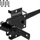 Gate Latch for Wood Fence, Heavy Duty Self Locking, Automatic Release, Black