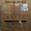 Extra Wide Baby Gate Fits 30-63 Inch Wide Opening, Toddler Pet Gate for Stairs Doorways Hallways Indoor, Walk Thru Large Long Dog Gates Pressure Mounted Black