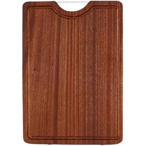 Ebony Wood Whole Wood Chopping Board Reversible Rectangular Thick Kitchen Cutting Board with Aluminum Alloy Handle and Juice Groove 15.74x11.81x1.18inch