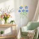 Metal Flower Wall Art Spring Flower Decorations for Indoor Outdoor Metal Floral Dceor for Hanging Living Room Bathroom Kitchen Bedroom Dining Room Housewarming Gifts