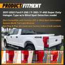 LED Tail Lights Compatible with 2017-2022 Ford F250 / F350 / F450 Super Duty Sequential Turning Light & LED DRL Tail Lamps Replacement Assembly 1 Pair (Black Housing,Smoke Lens)
