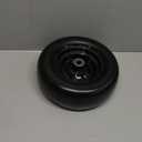 11x4.00-5 Flat Free Lawn Mower Tire and Wheel with 3/4" or 5/8" Bushings, 3.4"-4"-4.5"-5" Centered Hub, Smooth Tread Tire for Zero Turn Mowers, 1 Pack