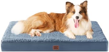 BedSureOrthopedic Dog Beds for Large Dogs with Removable Washable Cover, Spa Blue, 36x27