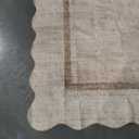 GarveeHome Scalloped Washable Rug 8x10 Rugs for Living Room Modern Bedroom Rug Large Area Rug Non Slip Throw Rugs Soft Low Pile Stain Resistant Carpet for Nursery Classroom Dining Room 8'x10' Beige