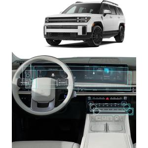 2024-2025 Upgraded for Hyundai Santa Fe Sunshade, Portable Foldable Sunshade Accessories, [Nano Ice Crystals Coating] UV Protection, Keeps Interior Cool (for Hyundai Santa Fe 2024-2025)