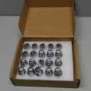 M12x1.5 Lug Nuts, 12x1.5mm Wheel Lug Nuts Compatible with Toyota Avalon Camry Highlander Prius Sienna, Lexus IS300 LFA CT200h HS250h GS450h, Mitsubishi Lancer Eclipse, 20PCS Lug Nut Set with Mag Seat (Silver)