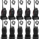 Walkie Talkies 10 Pack Rechargeable Two-Way Radios with Earpiece 16 Channel Walkie Talkie for Adults, Li-ion Battery and Charger Included, Long Range Two Way Radio (Pack of 10)