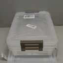 Citylife 3 PCS Plastic Storage Bins with Latching Lids Portable Project Case Clear File Box Stackable Storage Containers for Organizing A4 Paper, Photo, Document, Scrapbook