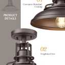 FEMILA 1-Light Semi Flush Mount Light Fixture, 12" Farmhouse Outdoor Ceiling Light for Hallway, Porch, Laundry, Foyer, Oil Rubbed Bronze Finish, 4FY15-F ORB