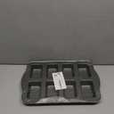 HONGBAKE 2 Pack Mini Loaf Baking Pans 8-Cavity, Nonstick Small Cornbread Pan, Tiny Banana Bread Pan Set, Heavy Duty Brownie TIn, Dark Grey 