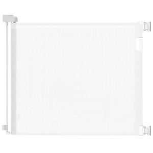 Veraste Retractable Baby Gate for Doorways and Stairs, Mesh Safety Gate for Pet, Indoor & Outdoor Use, One-Hand Operation, Easy Installation, 33.6" Tall, Expands to 55" Wide（White,33.6"x55"