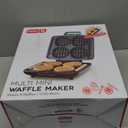 Dash Multi Mini Waffle Maker- Quad Waffle Maker for Family Breakfasts - Dual Nonstick Heating Plates & Easy-Release Surface - Compact & Fast-Heating - Aqua