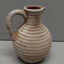 Ceramic Flower Vase Rustic Terracotta Vase with Handles Neutral Clay Pitcher Antique Vase for Home Decor,8 Inch Farmhouse Boho Vases for Living Room,Dining Table,Enterway,Shelf,Fireplace