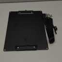 Black Metal Two Clips Clipboards, A4/Letter (9.5 "X12.6) Aluminum Clipboard with Shoulder Strap,Home Restaurant School Hospital Classroom Factory Office Supplies