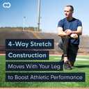 Copper Compression Leg Compression Sleeve - Copper Infused Knee Stabilizer Brace for Running, Meniscus Tear, ACL, MCL, Arthritis, Joint Pain Relief - Thigh & Calf Support for Men & Women (Medium, Black)