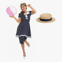fun shack Victorian Dress Old Time Bathing Suit Women, Victorian Costume Women, Women's Fancy Dress Costume Size L