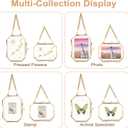 JUXYES 2 Pack Wall Hanging Brass Glass Ornament Frames, Double Glass Brass Tiny Frame for Pressed Flowers, Golden Octagon Metal Floating Frame Ornaments for Picture, Pressed Flower, Poster