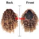 14 Inch Curly Drawstring Ponytail Extension Synthetic Hair for Black Women, Clip In Ponytail Hair Piece Natural Looking Soft Full Curly Puff Ponytail for Daily Wear Party Wedding(T33/27)