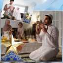 Thyle 2 Pcs 25'' Ramadan Eid Star Cardboard Cutout Decoration Stand up Life Size Ramadan Eid Islamic Religious Theme Party Decor Star Backdrop Photo Prop Standup for Religious Celebration Party Supply