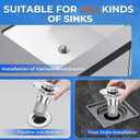 Sink Stopper Hair Catcher,(2PCS) Pop-up Sink Drain Strainer with Removable Stainless Steel Strainer Basket Hair Catcher, Bathroom Sink Strainer for Bathroom Sink Stopper Replacement