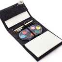 Three by Three Seattle jOTBLOCK Travel Postcard Watercolor Paint Set, Watercolor Set Includes 12 Blank Postcards, 2 Brushes, 8 Paint Colors, Palette, Pencil & Ballpoint Pen