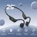 MRYTKY Bone Conduction Headphones,Open Ear Headphones Bluetooth5.4 with Mic,Wireless Headphones 10H Playtime, Waterproof Sport Headphone Suitable for Running,Cycling, Outdoor Sports Black