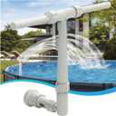 8-Spray Pool Fountain with 4-Layer Dual Streams  Adjustable Waterfall for Above/In-Ground Pools  Cools Water 1530F, Rainbow Effect  Fits 1/1 Jets, Pool Accessories