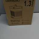 CEROELDA Small Trash Can with Lid-5L/1.3 Gal, Stainless Steel Outdoor Dog Poop Garbage Can-Farmhouse Retro Metal Waste Bin w/Step Pedal for Bathroom Bedroom Office-Soft Close-White