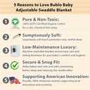 Bublo Baby Swaddles for Newborns – 4-Pack Infant Swaddles 0-3 Months – Adjustable Swaddle Sleep Sack with Zipper – Soft Organic Cotton Baby Wrap for Safe & Cozy Sleep
