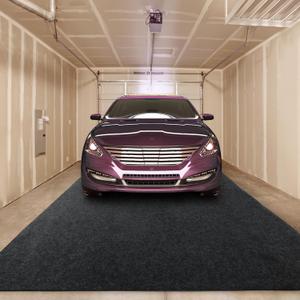 HOMBYS Extra Large Garage Floor Mat for Under Car,Floor Mats for Garage with Rubber Backing,Non Slip Garge Rug,Waterproof Backing Garage Carpet,Motorcycle Absorbent Oil Spill Mat,7'9"x16' (Dark Grey)