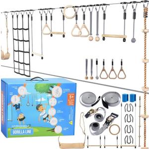 Hyponix Ninja Warrior Obstacle Course for Kids 2 Climbing, Swinging & Balance Training, Ages 3+
