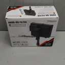 8W Aquarium Filter Hang on U-V Fish Tank Filters Quiet 4 in 1 Double Waterfall Fiter for up to 45 Gallon Tanks, 215 GPH Adjustable Flow (BLACK)