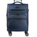 KROSER Softside Expandable Carry On Luggage with Spinner Wheels & Built-in TSA Lock, Durable Suitcase Rolling Luggage with USB Port, Carry-On 20-Inch, Haze Blue