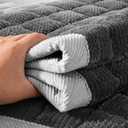 Couch Cover for Dogs Washable,Anti-Slip Back Cat Mat Pet Pad Blanket for Furniture Protector,Fuzzy Pet Sofa Cover for 3 Cushion Couch Sofa Pets Friendly (Dark Gray, 2pc/28"x28"-Arm/Backrest Cover)