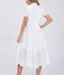 The Beauty North Eyelet Dress, Eyelet Dresses for Women 2025, Women Summer Ruffle Hem Floral Lace Eyelets Dresses,small