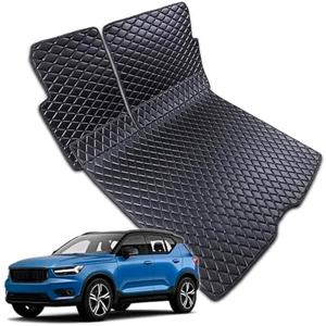 7DEEKEI for 2018-2025 Volvo XC40/2022-2024 Volvo C40 Recharge Trunk Mat and Rear Backrest Cargo Mat Liners All Weather Anti-Slip