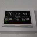 16 in 1 Air Quality Monitor Indoor 7" Display 9 AQI+7 AQI Alerts Air Quality Meter for CO2, TVOC, PM2.5 PM1.0 PM10, HCHO, Temperature Humidity AQI & Time, Air Detector Air Quality Tester for Home (White)