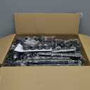 SUNALLY Room Divider No Drilling Curtain Rod Wall Divider for Room Separation, 4-10ft(H) 28-114inch(W) Adjustable, Heavy Duty Partition Space Separator Freestanding Tension Curtain Stand, Black