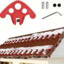 52 Pack Snow Guards for Metal Roofs, No Drill Installation, Snow Guards for Standing Seam Roofs with Seam Widths Less Than 1/2 Inch, Includes 65FT Christmas Tinsel Twist Garland
