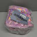 Nail Polish Organizer Case, 3 Layers Removable Nail Polish Storage Bag Holds 60 Bottles and Nail Lamp with Shoulder Strap Portable Holographic PU Leather Nail Kit Storage for Manicure Tools (Pink)