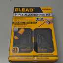 ELEAD 31-Piece Hex Key Set - Allen Wrench Set, SAE and Metric Allen Keys MM(0.7mm-10mm) SAE(0.028"-3/8) Heat-Treated, Torque Handle, High Leverage, Long & Short Keys, Easy Organization