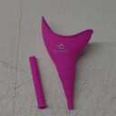 Female Urination Device, Reusable Female Urinal Silicone Women Pee Funnel Allows Women to Pee Standing Up, The Perfect Companion for Camping,Outdoor,TravelFuchsia (Color)